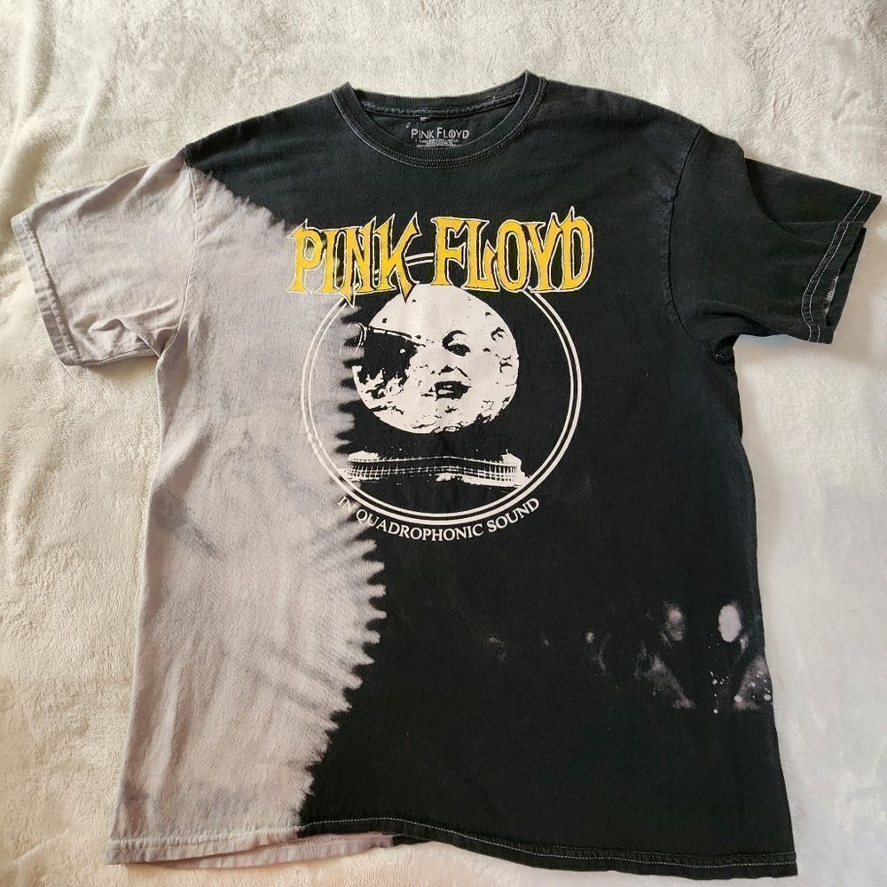 Pink Floyd Tie Dyed Tshirt With Moon Graphics Size Medium